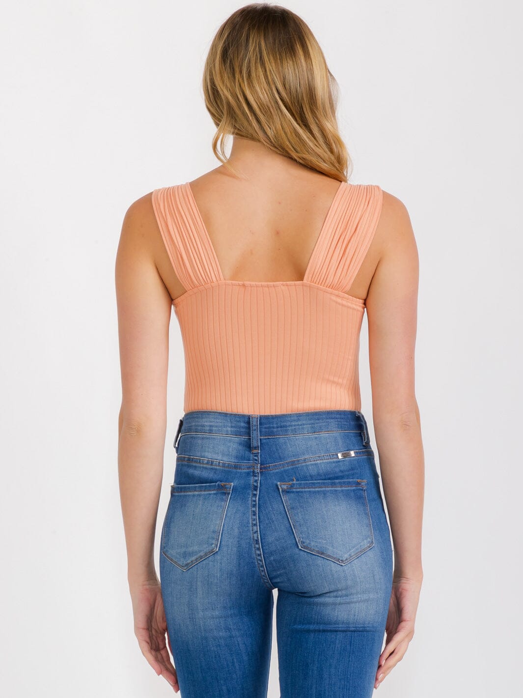 WOMEN'S SLEEVELESS RIBBED BODYSUIT