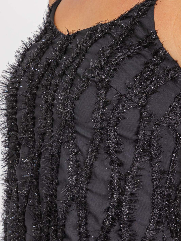 WOMEN'S SLEEVELESS V-NECK SHIMMER MINI DRESS