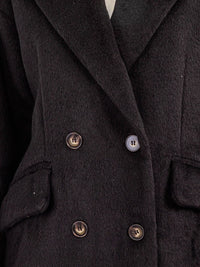 WOMEN'S LONG SLEEVE BUTTON CLOSURE COAT