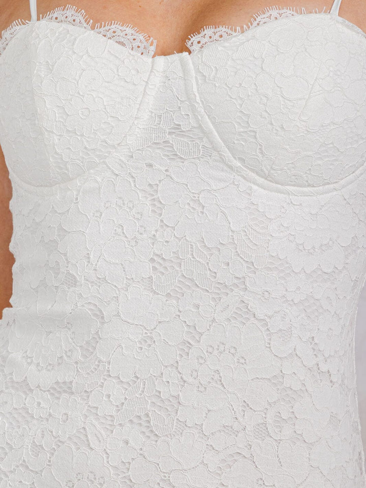 WOMEN'S SLEEVELESS BODYCON LACE ALL OVER MAXI DRESS