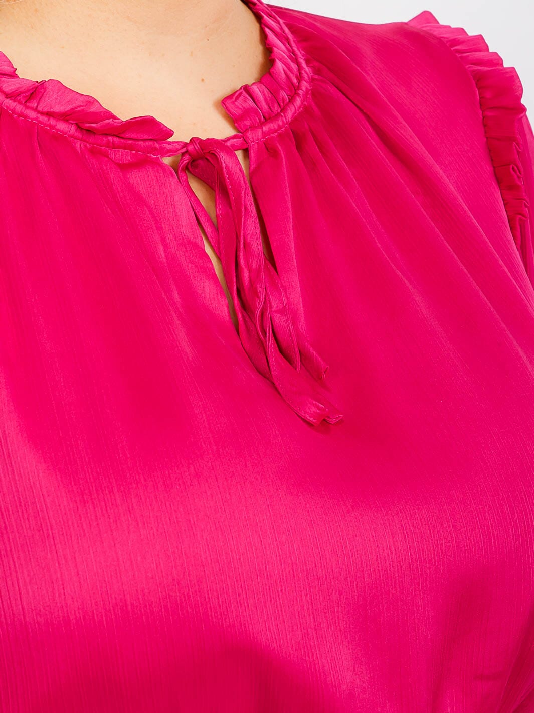 PLUS SIZE LONG SLEEVE V-NECK ELASTIC WAIST TIERED MAXI DRESS