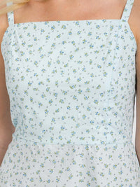WOMEN'S SLEEVELESS SMOCK FLORAL MINI DRESS