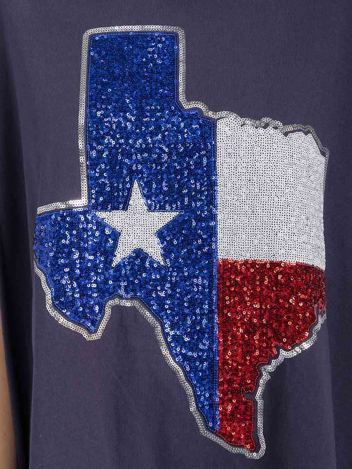 WOMEN'S SHORT SLEEVE HIGH-LOW GRAPHIC PATRIOTIC SHIRT