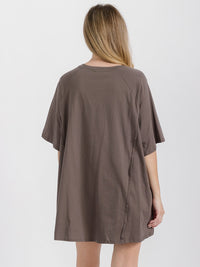 WOMEN'S SHORT SLEEVE HIGH-LOW GRAPHIC PATRIOTIC OVERSIZED SHIRT