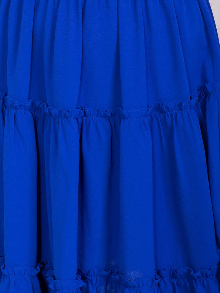 WOMEN'S SHORT SLEEVE V-NECK ELASTIC WAIST TIERED MINI DRESS