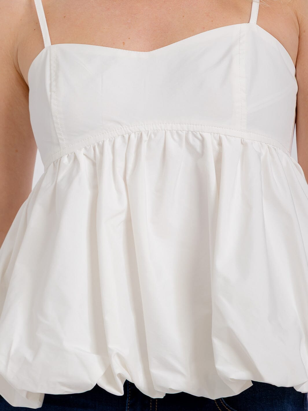 WOMEN'S SLEEVELESS SMOCK BABYDOLL TANK TOP