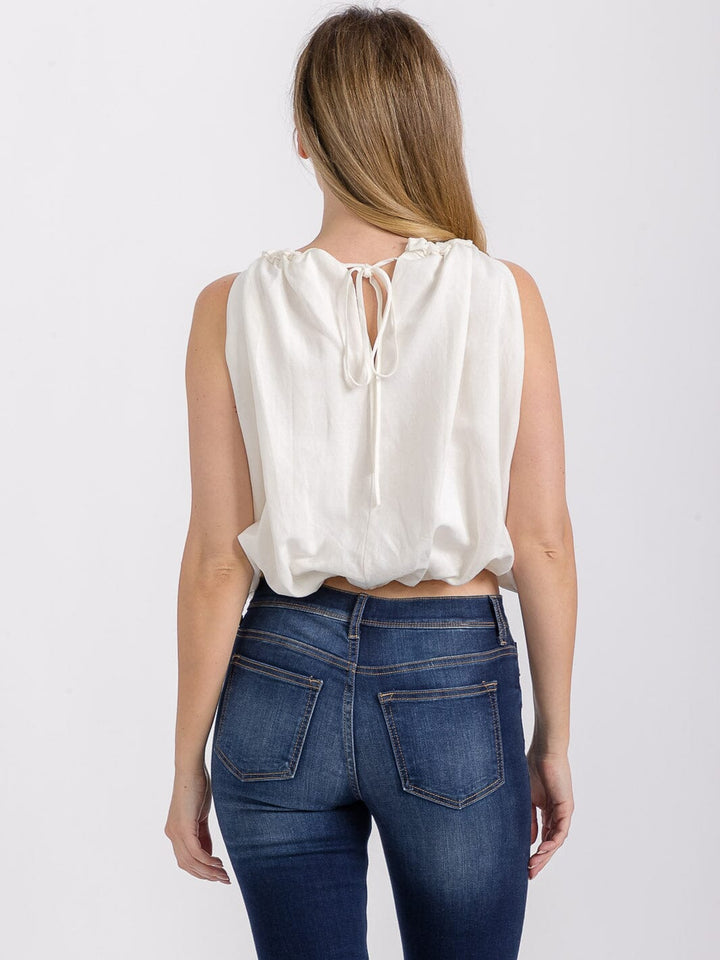 WOMEN'S SLEEVELESS HALTER NECK TOP
