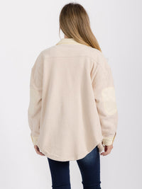 WOMEN'S LONG SLEEVE BUTTON CLOSURE FRONT POCKETS SHACKET