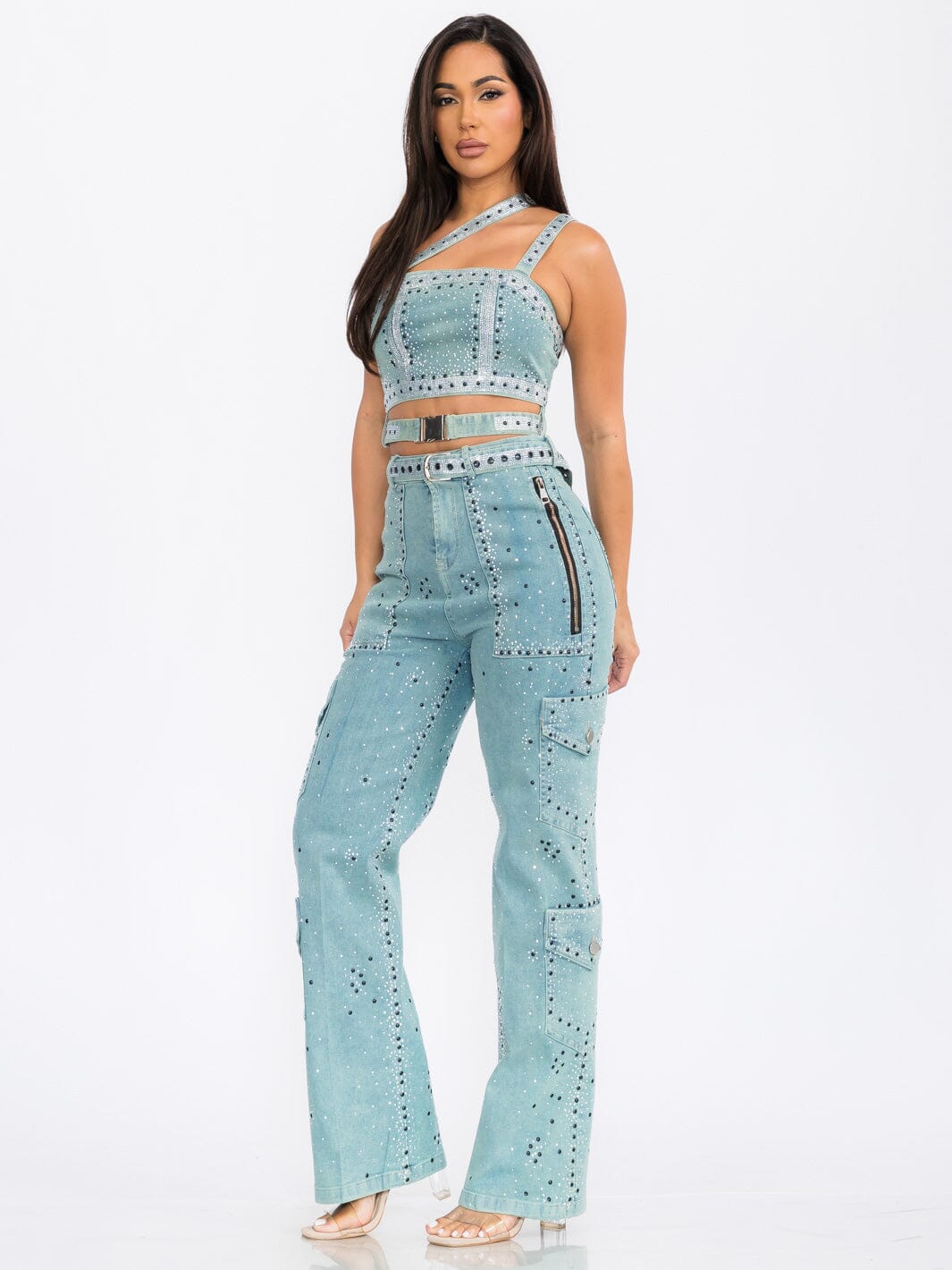 WOMEN'S LONG SLEEVE CARDIGAN & WIDE LEG PANTS KNIT 2PC. SET (Copy)