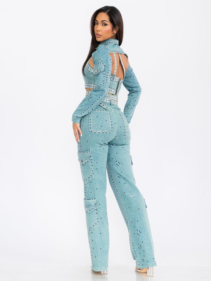 WOMEN'S LONG SLEEVE CARDIGAN & WIDE LEG PANTS KNIT 2PC. SET (Copy)