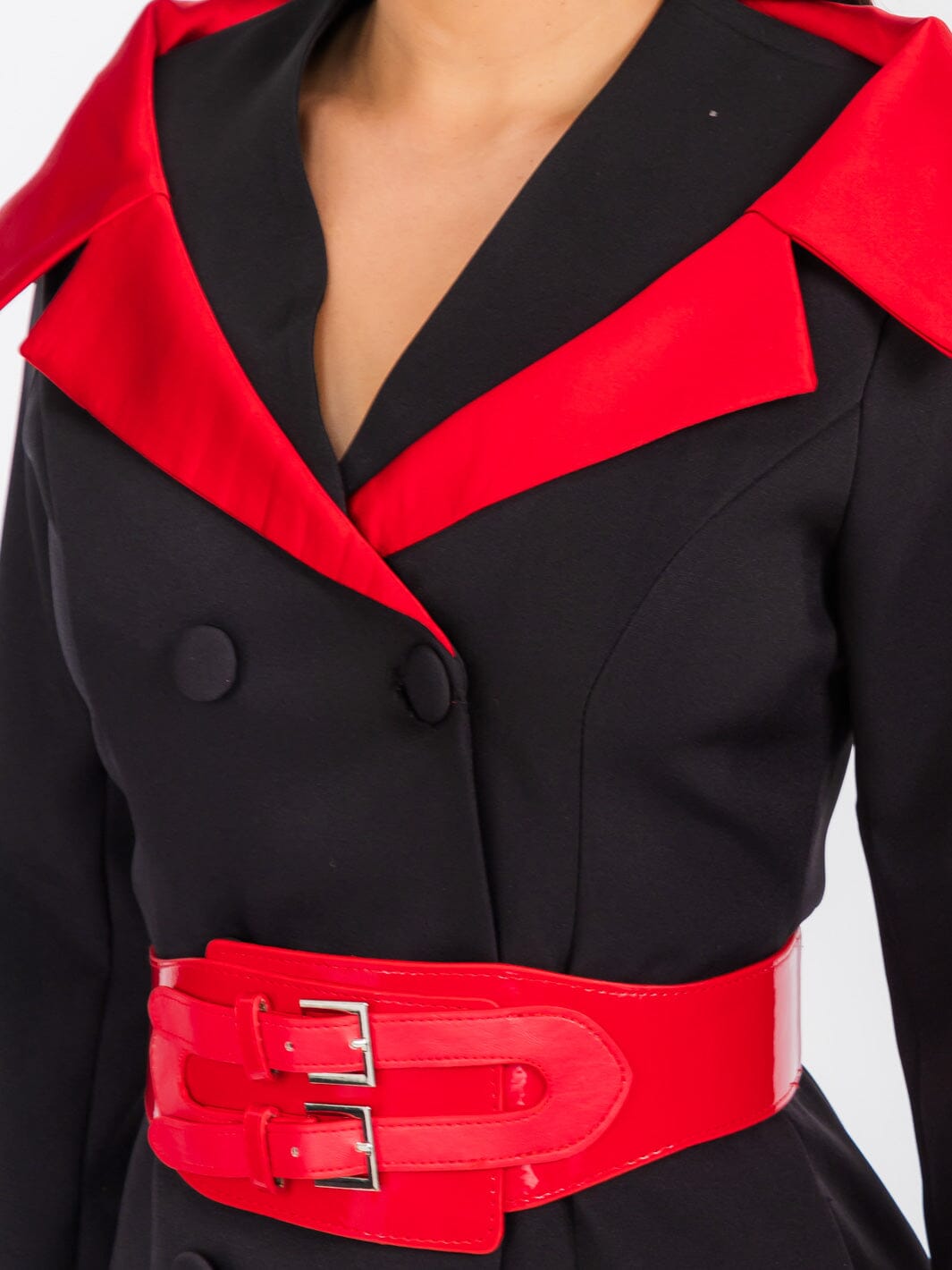 WOMEN'S LONG SLEEVE BUTTON CLOSURE FRONT POCKETS BELTED WRAP MAXI DRESS