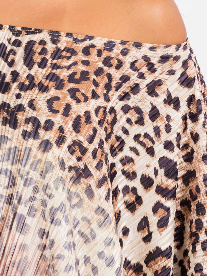 WOMEN'S LONG SLEEVE TOP & WIDE LEG PANTS ANIMAL PRINT 2PC. SET