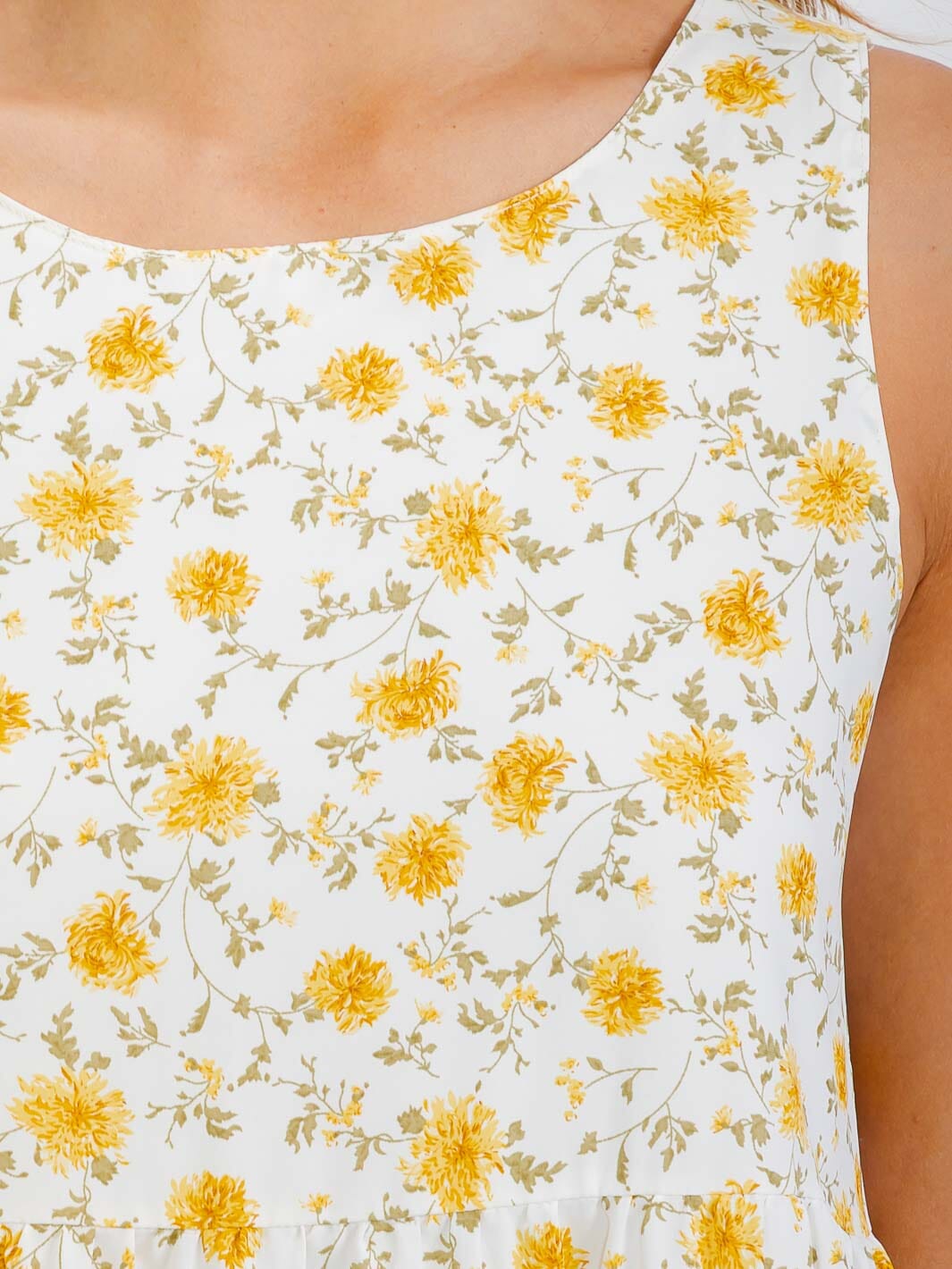 WOMEN'S SLEEVELESS FRONT POCKETSOPEN BACK FLORAL MAXI DRESS