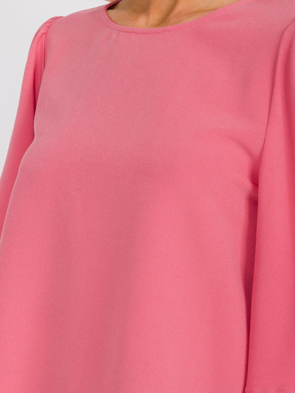 WOMEN'S SHORT SLEEVE SOLID BLOUSE