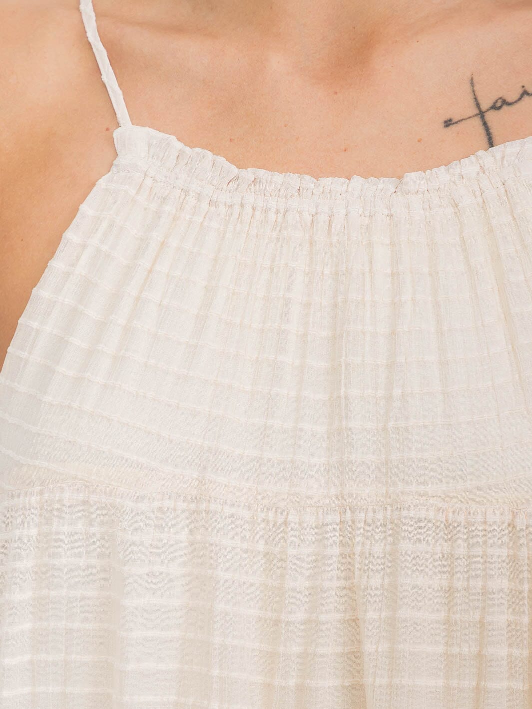 WOMEN'S SLEEVELESS ADJUSTABLE STRAPS TIERED TUNIC MINI DRESS