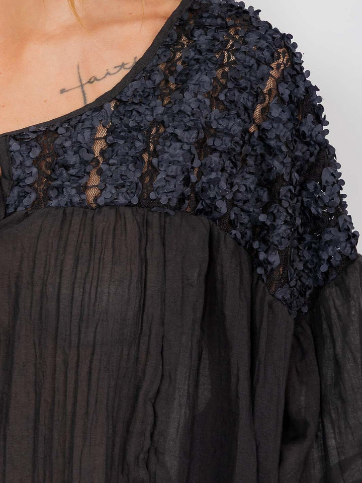 WOMEN'S SHORT SLEEVE HIGH-LOW TUNIC BLOUSE