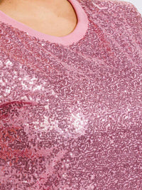 PLUS SIZE SLEEVELESS SEQUINS BLOUSE TOP
