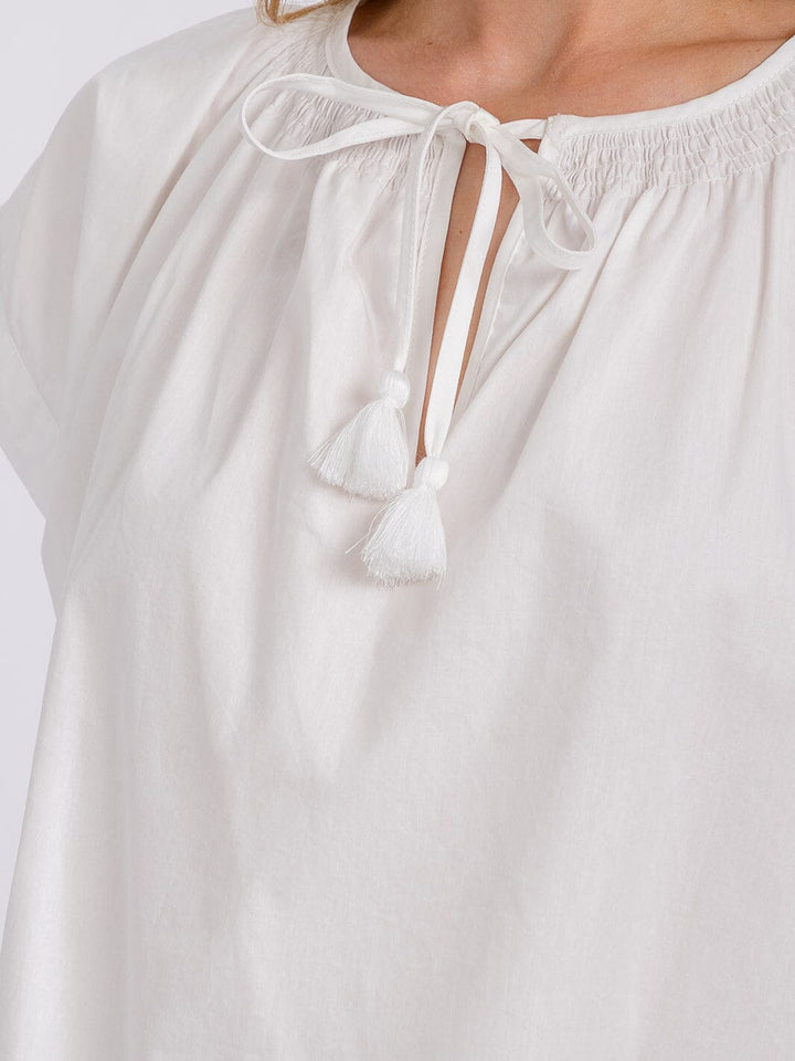 WOMEN'S SHORT SLEEVE V-NECK LOOSE FIT TOP