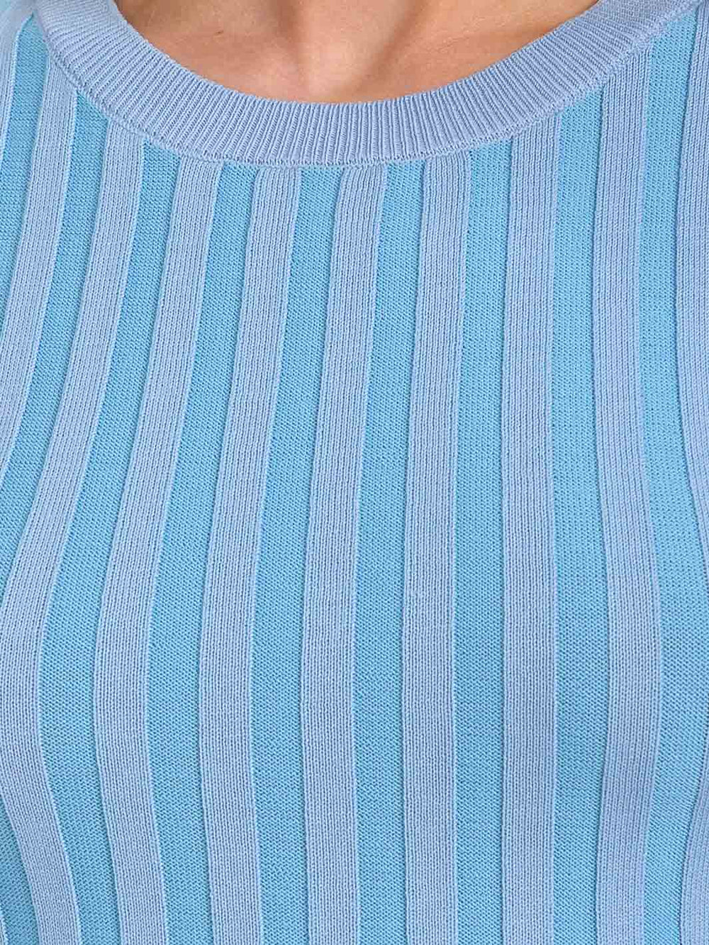 WOMEN'S SHORT SLEEVE RIBBED TOP