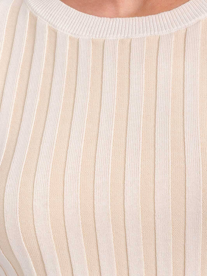 WOMEN'S SHORT SLEEVE RIBBED TOP