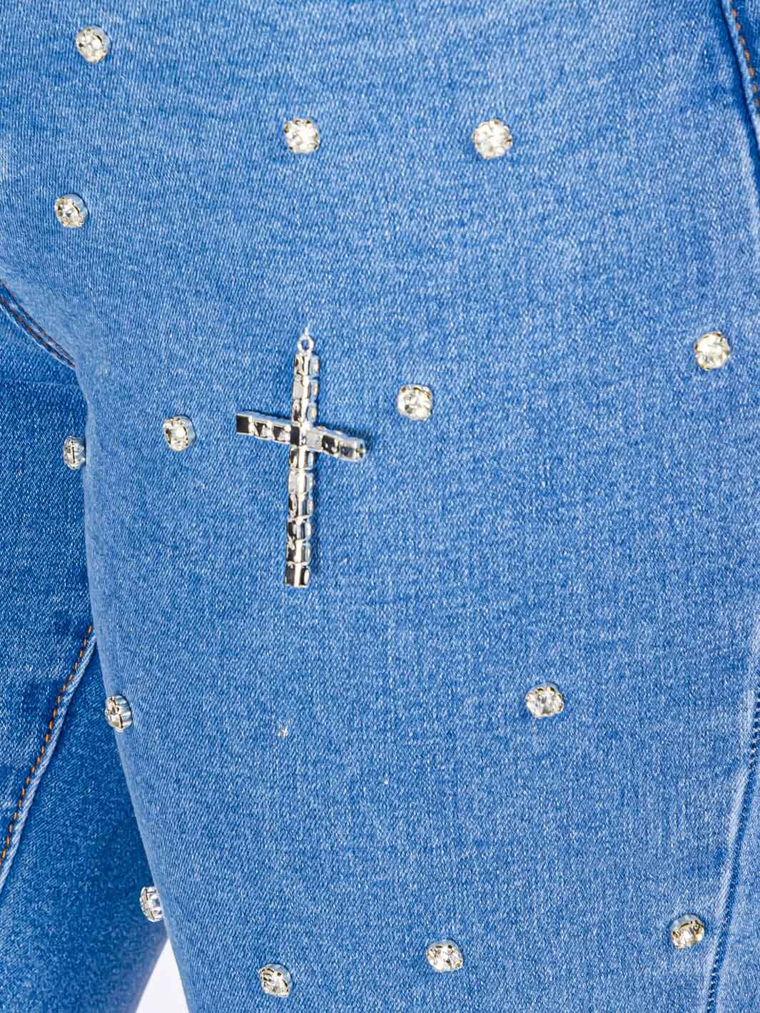 WOMEN'S BUTTON CLOSURE POCKETS CROSS STRETCH DENIM SKINNY JEANS