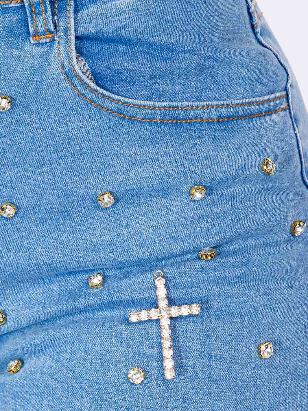WOMEN'S BUTTON CLOSURE POCKETS CROSS STRETCH DENIM SKINNY JEANS
