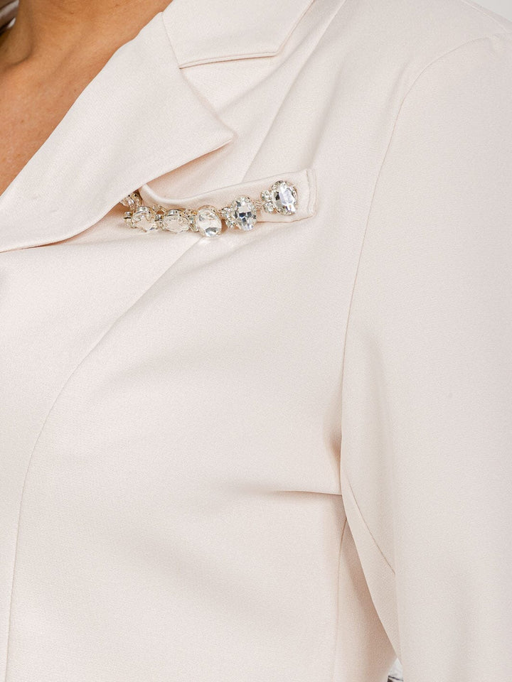 WOMEN'S LONG SLEEVE BLAZER & ZIP UP MINI SKIRT 2PC. SET