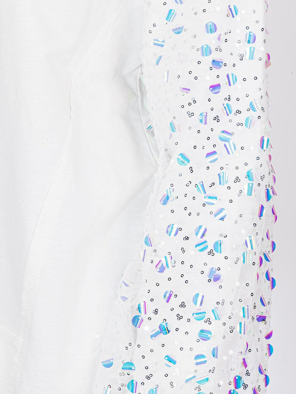 WOMEN'S LONG SEQUINS SLEEVES PULLOVER HIGH-LOW SWEATER