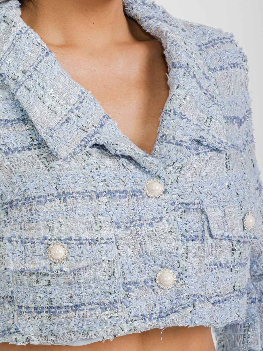 WOMEN'S LONG SLEEVE BLAZER & ZIP UP MINI SKIRT PLAID 2PC. SET