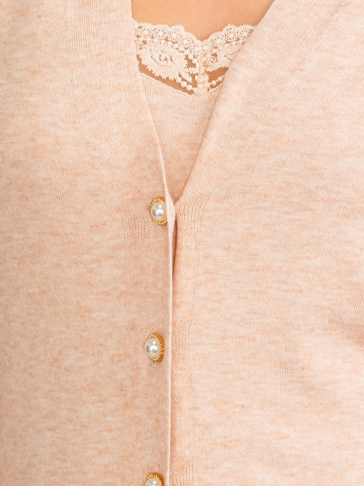 WOMEN'S SHORT SLEEVE CARDIGAN & TANK TOP 2PC SET