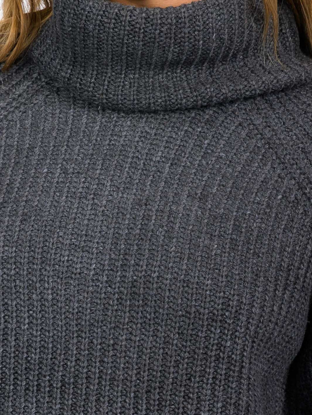 WOMEN'S LONG SLEEVES TURTLE NECK PULLOVER KNIT SWEATER