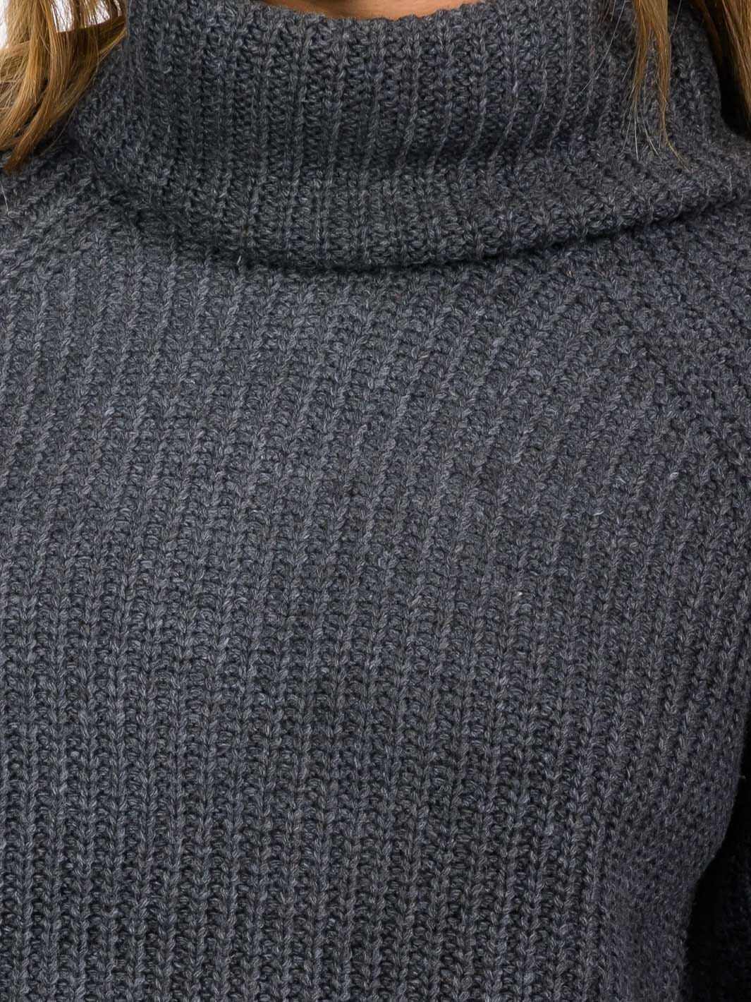 WOMEN'S LONG SLEEVES TURTLE NECK PULLOVER KNIT SWEATER