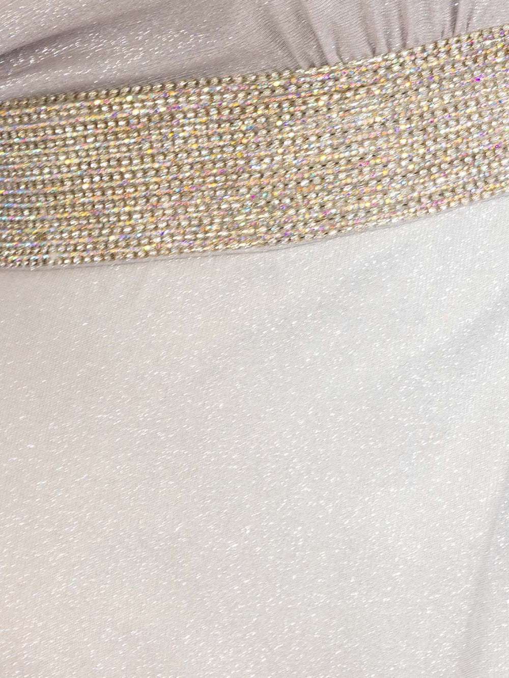 PLUS SIZE LONG SLEEVES V-NECK WAIST DETAILED COLORBLOCK SEQUINS MAXI DRESS