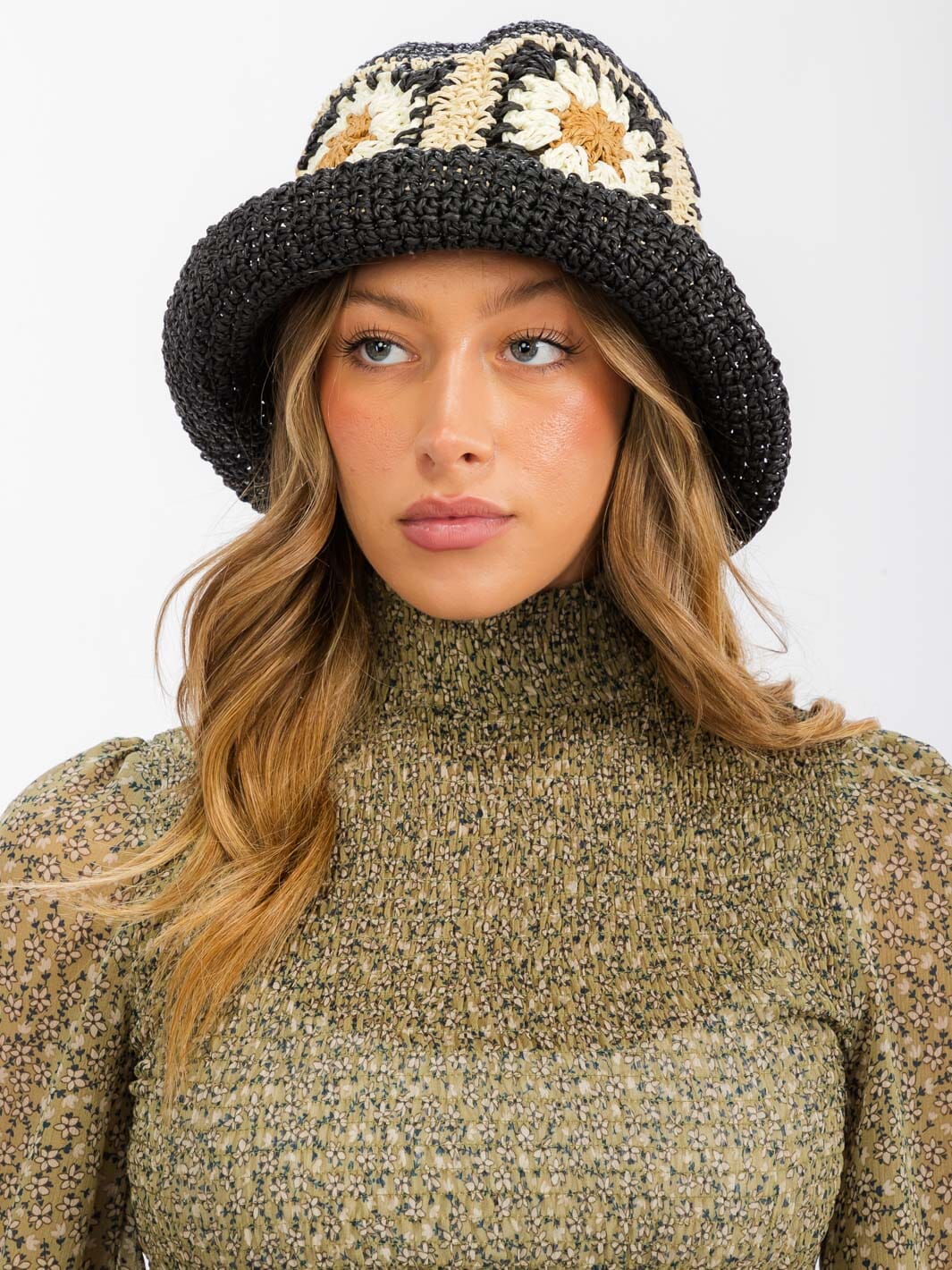 WOMEN'S FLOWER DETAILED BUCKET HATS