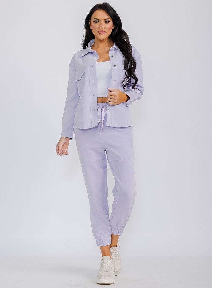 WOMEN'S LONG SLEEVE BUTTON UP FRONT POCKETS TOP