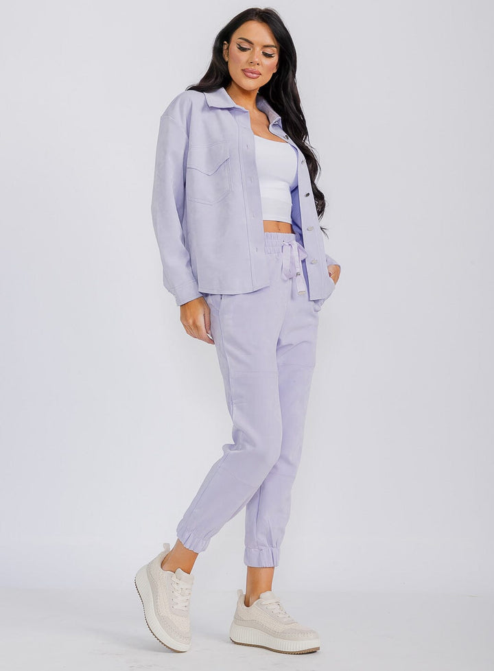 WOMEN'S LONG SLEEVE BUTTON UP FRONT POCKETS TOP
