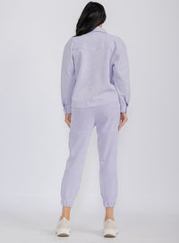 WOMEN'S LONG SLEEVE BUTTON UP FRONT POCKETS TOP