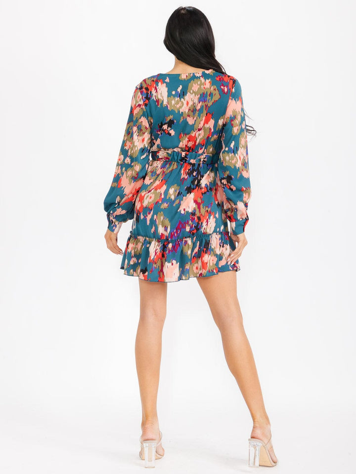 WOMEN'S SHORT SLEEVE BUTTON UP BELTED SATIN MIDI DRESS (Copy)