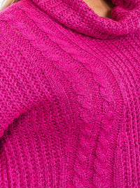 PLUS SIZE LONG SLEEVES PULLOVER TURTLE NECK SWEATER