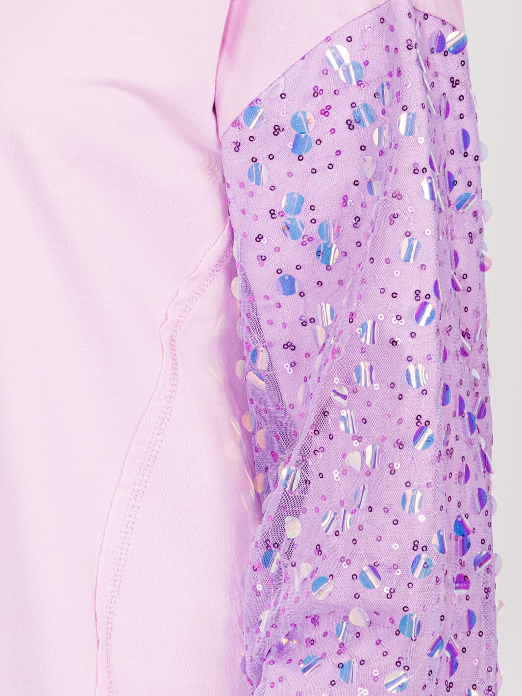 WOMEN'S LONG SEQUINS SLEEVES PULLOVER HIGH-LOW SWEATER