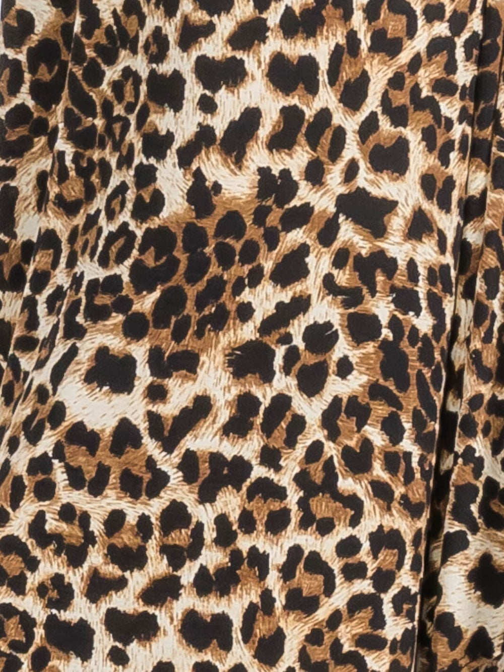 WOMEN'S 3/4 SLEEVE TUNIC FRONT POCKETS LEOPARD PRINT MIDI DRESS