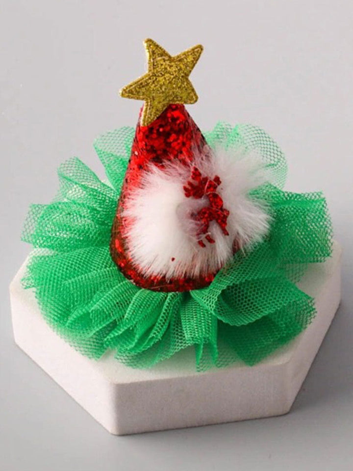 CHRISTMAS HAT HAIR CLIPS