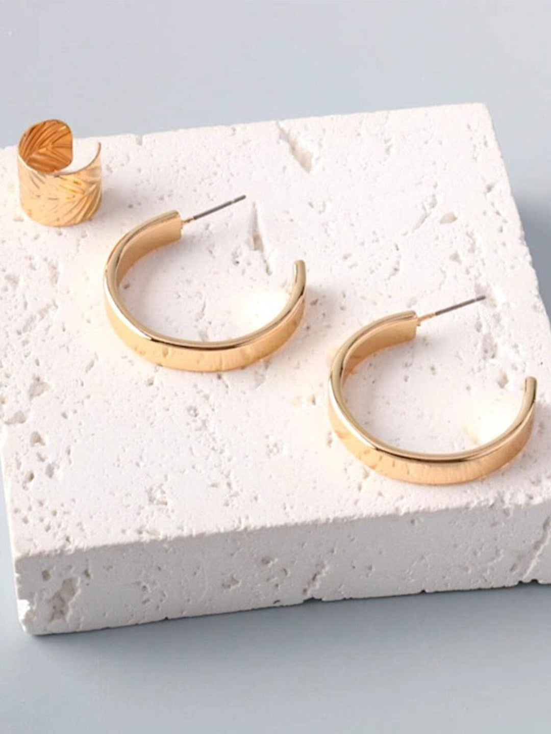 FASHION GOLD & SILVER 3 PAIR SET EARRINGS