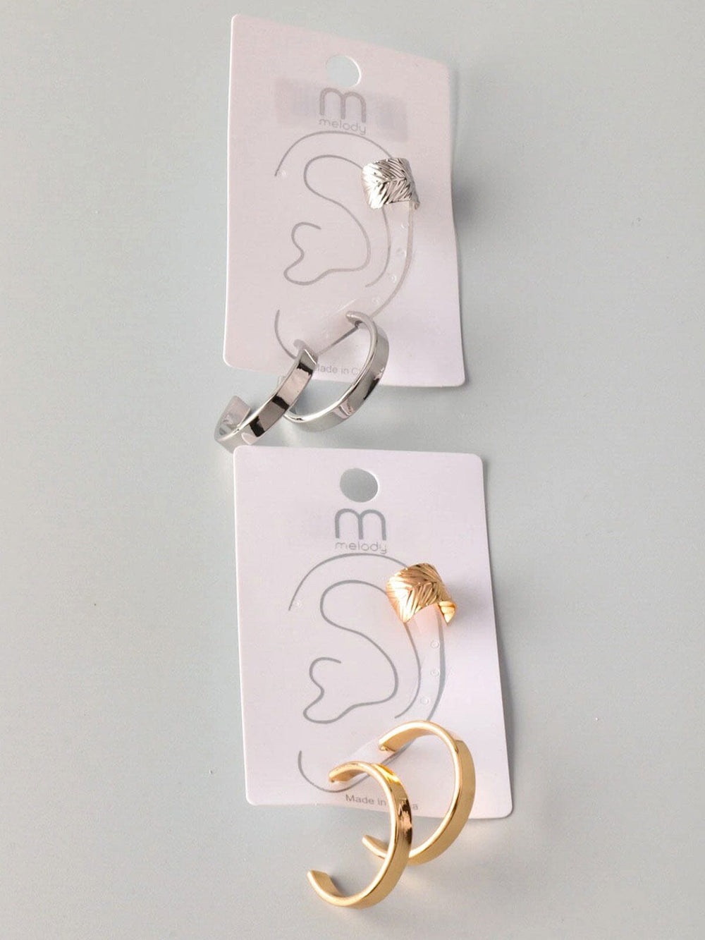 FASHION GOLD & SILVER 3 PAIR SET EARRINGS
