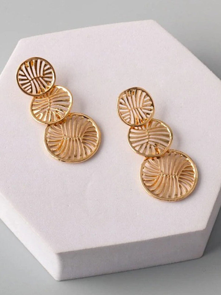 FASHION GOLD & SILVER HANGING EARRINGS