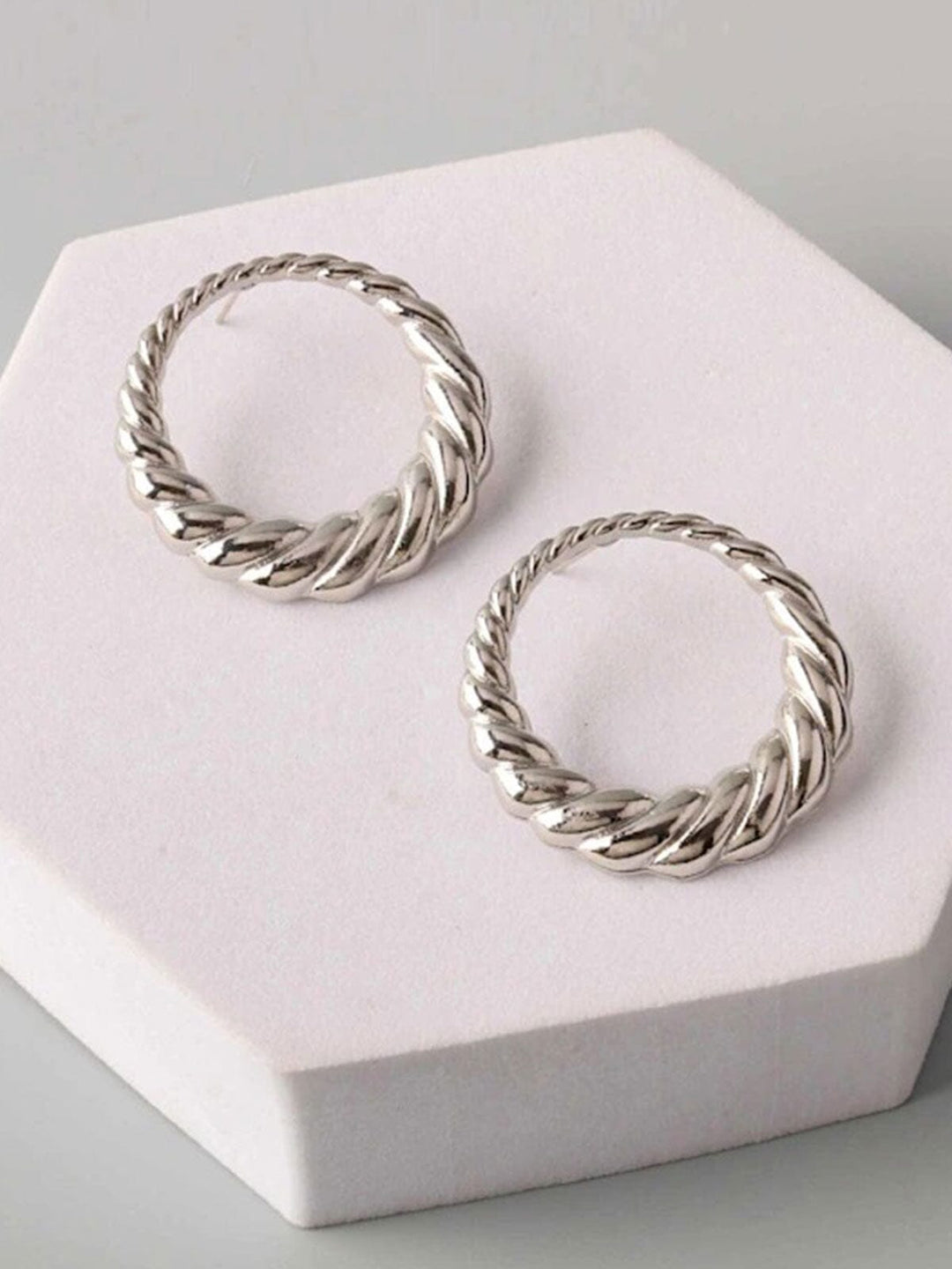 FASHION GOLD & SILVER HOOP EARRINGS