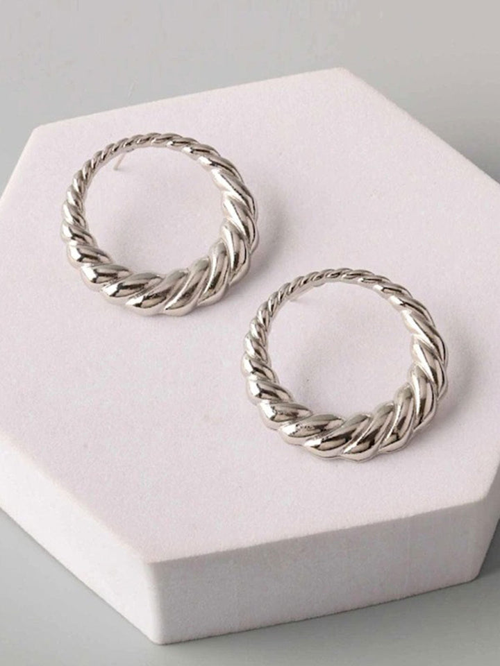 FASHION GOLD & SILVER HOOP EARRINGS