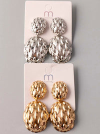 FASHION GOLD & SILVER EARRINGS