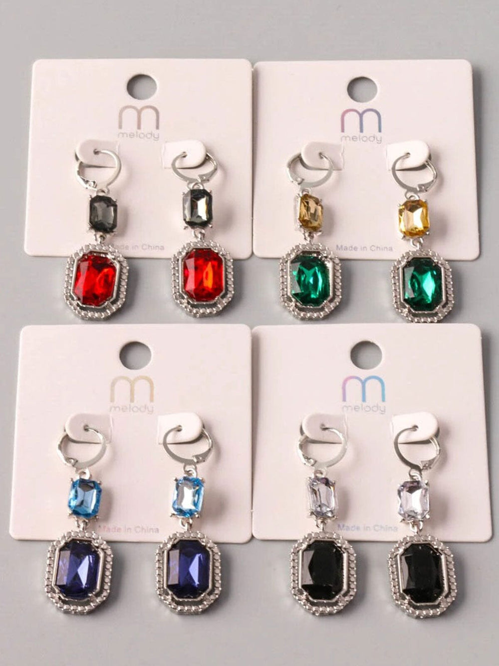 FASHION ASSORTED COLORS STUDS EARRINGS