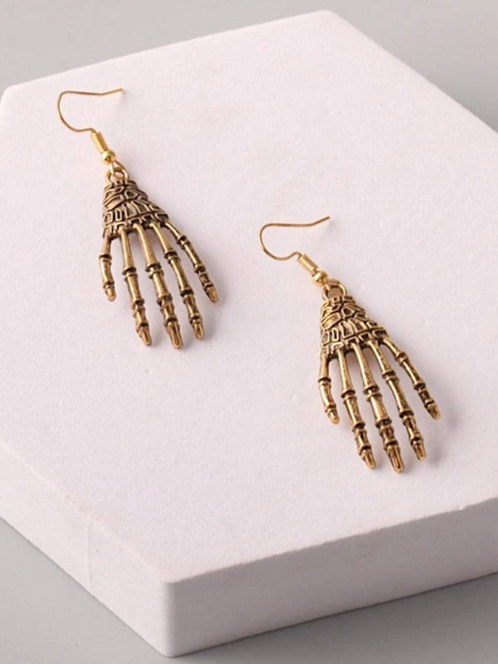 FASHION SKELETON HANDS WASHED EARRINGS